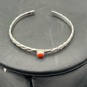 Sterling Silver and coral Baby Bracelet